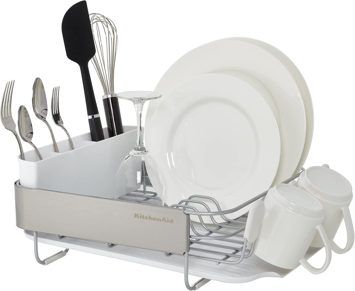 KitchenAid Escurridor compacto de alambre satinado resistente al óx...