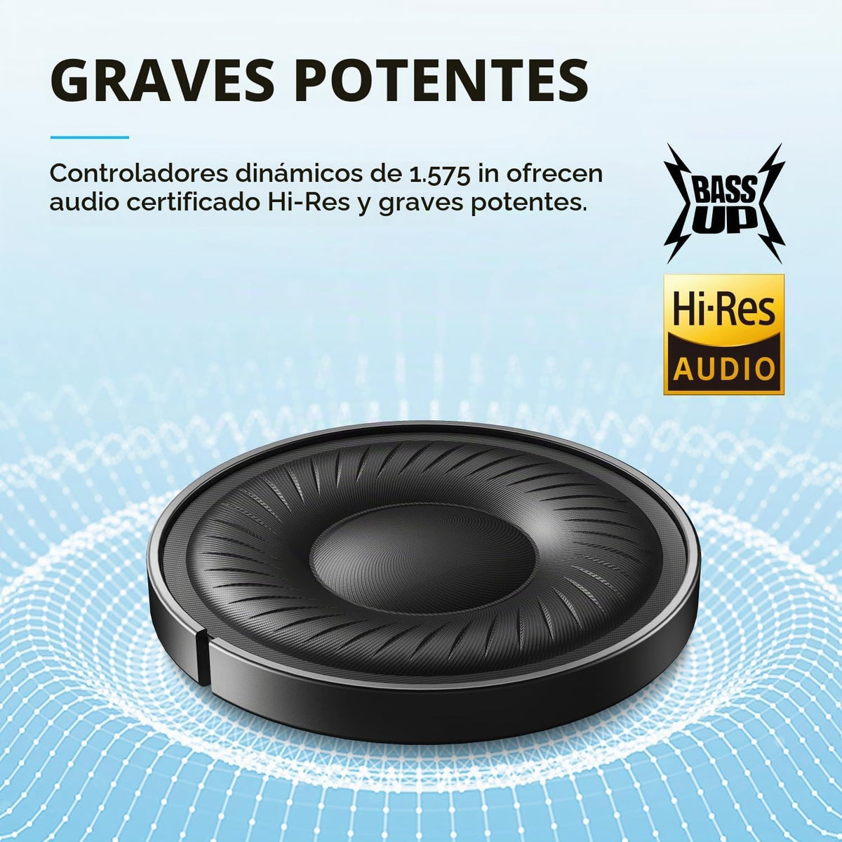 Auriculares Soundcore by Anker Q20i con funda protectora, azul, paq...