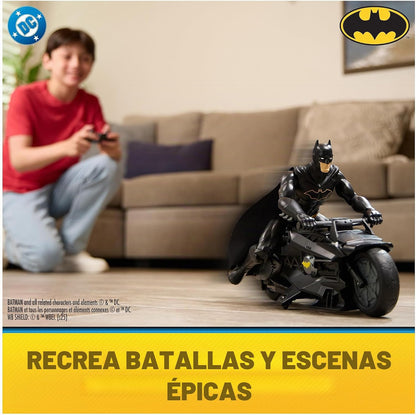 DC Comics, Batciclo de control remoto Batman Stealth con figura de...