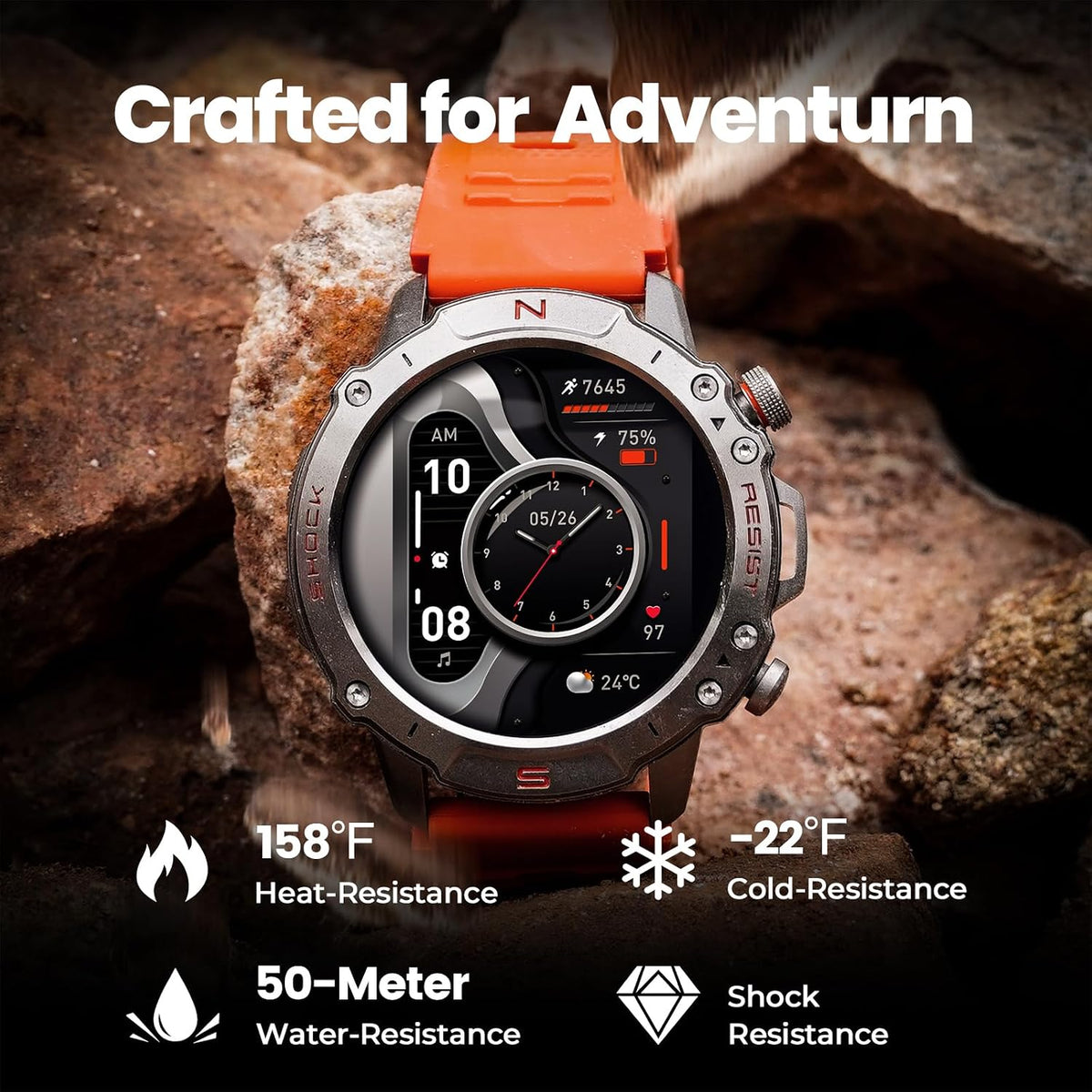 Reloj inteligente para correr para hombres, 1,43" AMOLED, resistent...