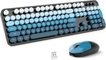 MOFII Combo de teclado y mouse inalámbricos, tamaño completo 2.4G,...