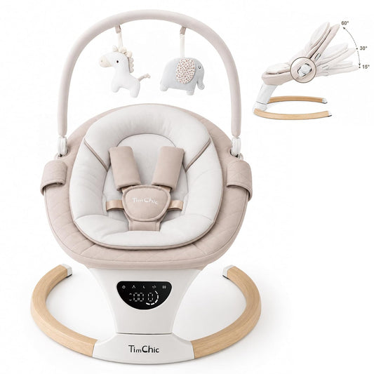 TimChic - Columpio para bebé con balanceo automático, 5 movimientos...