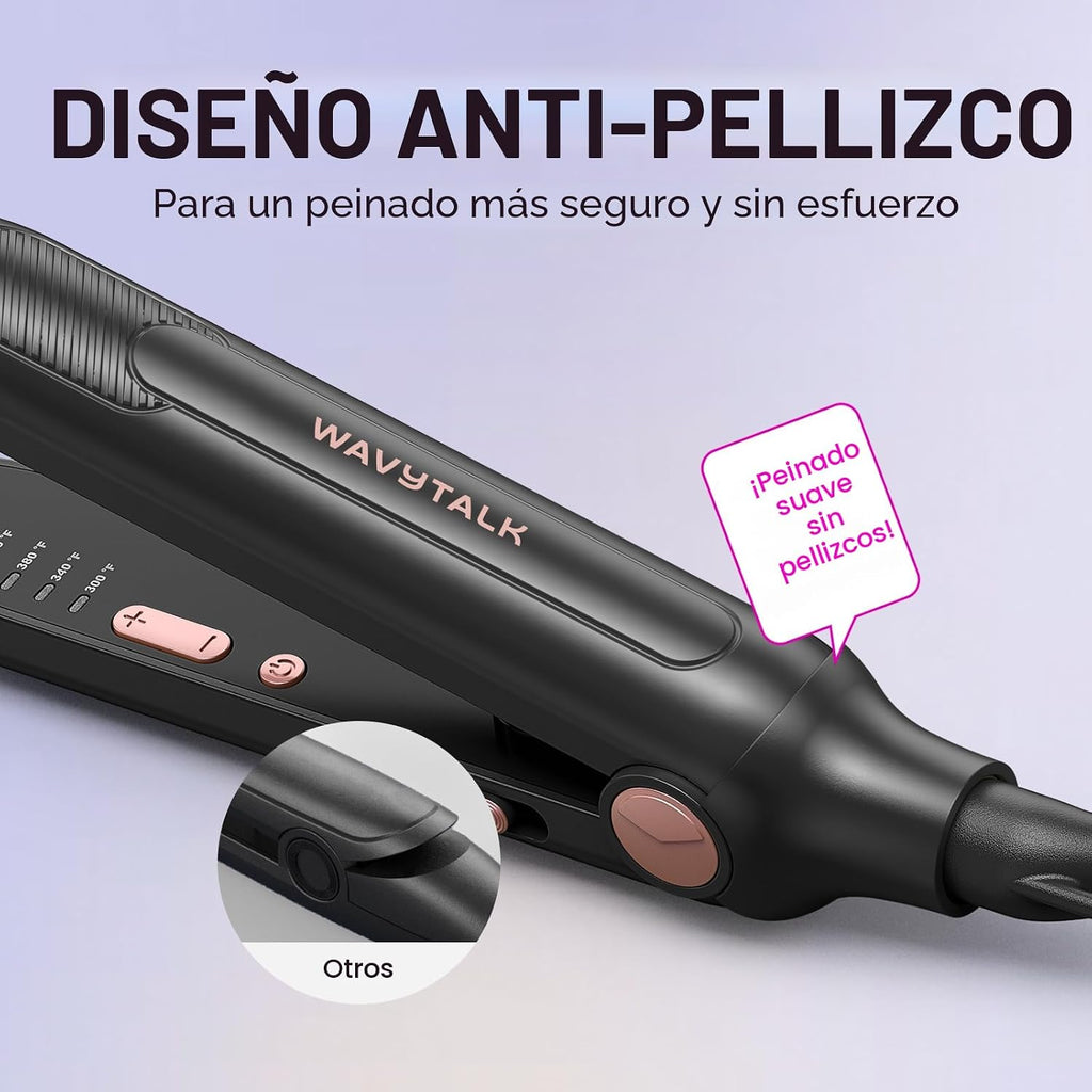 Wavytalk Plancha pequeña tipo lápiz de 0,3 pulgadas para cabello co...