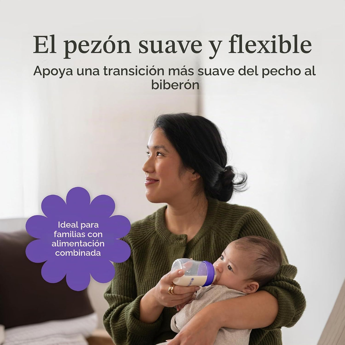 Lansinoh biberones anticólicos, 5 onzas, 4 unidades | Pezones de fl...