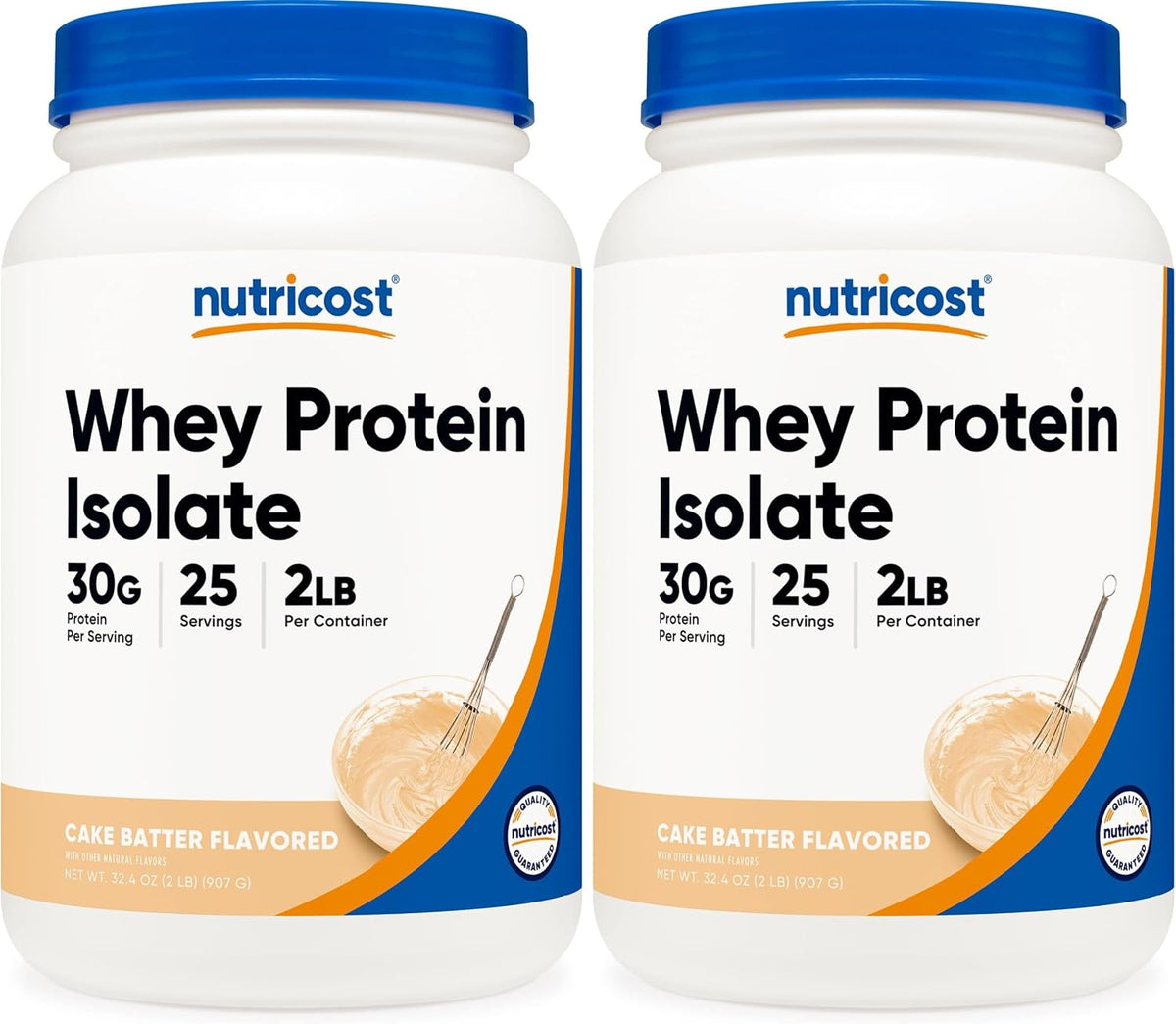 Nutricost Polvo aislado de proteína de suero (masa de pastel, 2 lib...