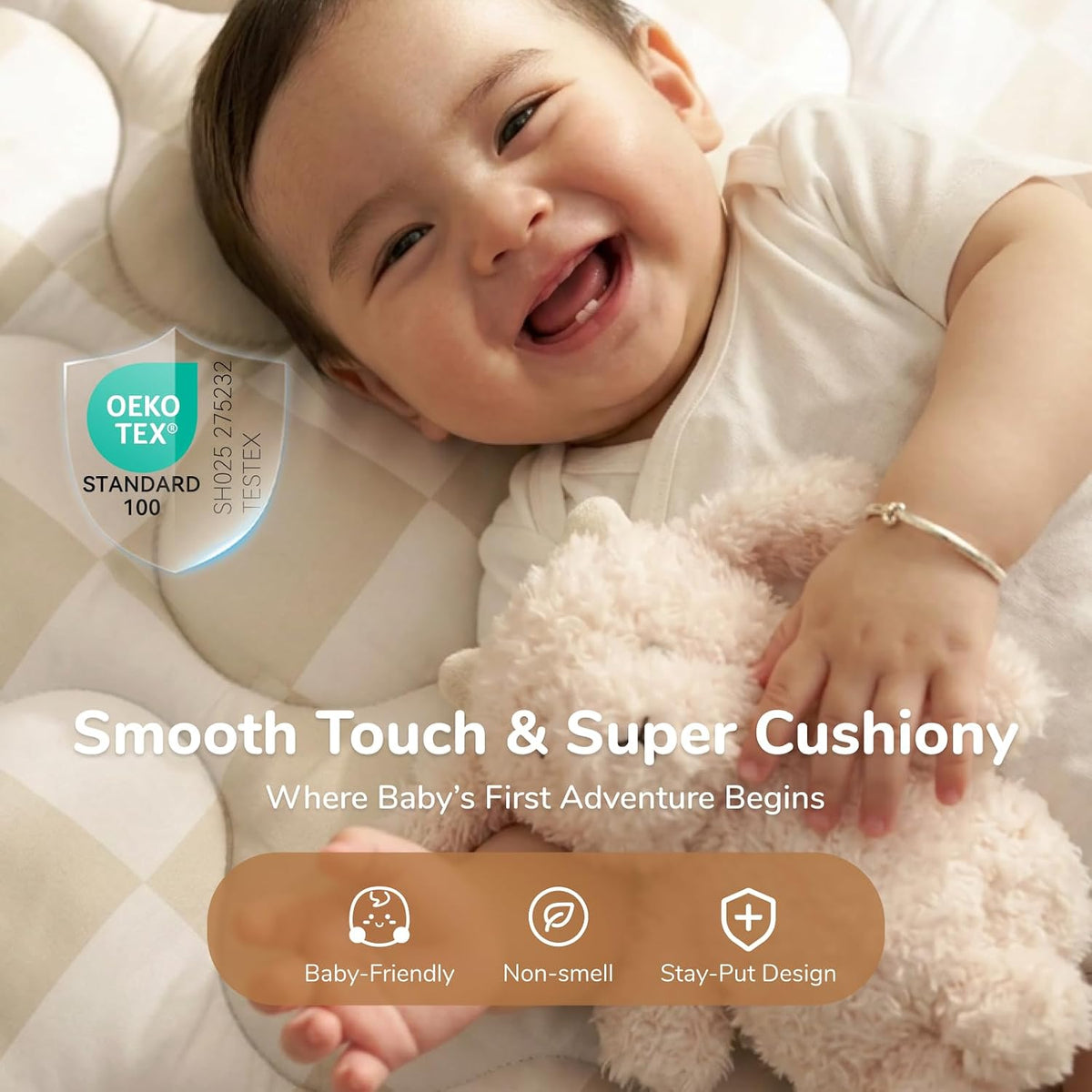 Momcozy Alfombra de juego para bebé para piso, alfombra gruesa de c...