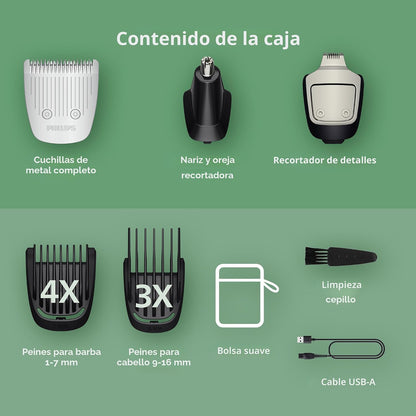 Philips Norelco All-in-One 3000 Recortadora 13 en 1, Rostro y Cabel...