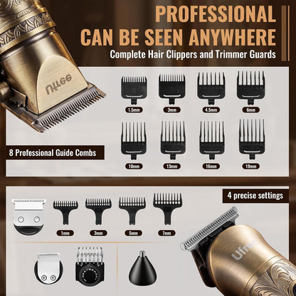 Ufree Cortapelos para hombres, recortador de barba, afeitadora de l...