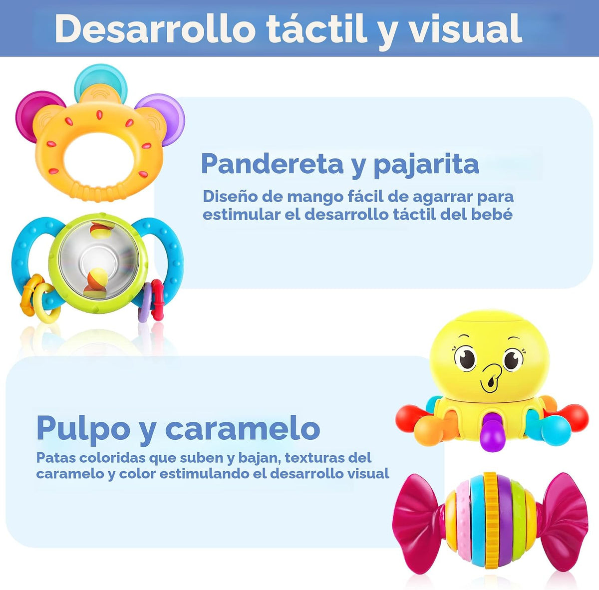 iPlay, iLearn - 10 juguetes de sonajero para bebés de 3 a 6 a 12 me...