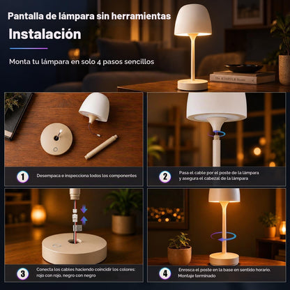 YJHAOTOU Paquete de 2 lámparas de ducha impermeables recargables LE...