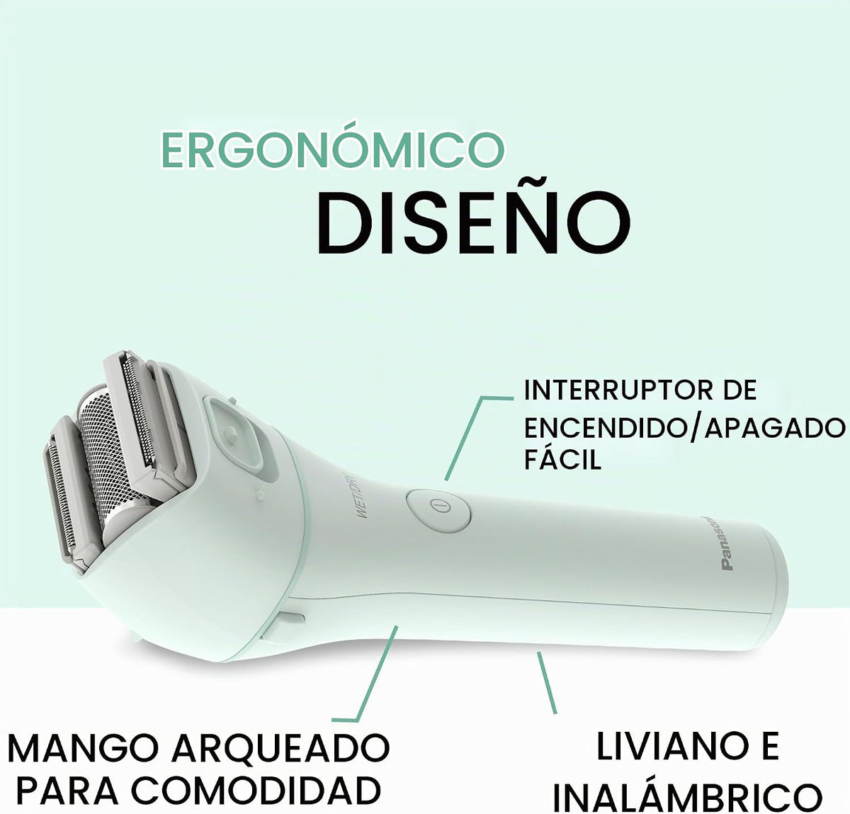 Panasonic Recortadora de bikini para mujer, maquinilla de afeitar e...
