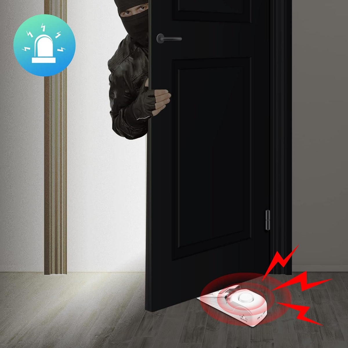 Alarma de tope de puerta, tope de puerta con alarma de seguridad de...