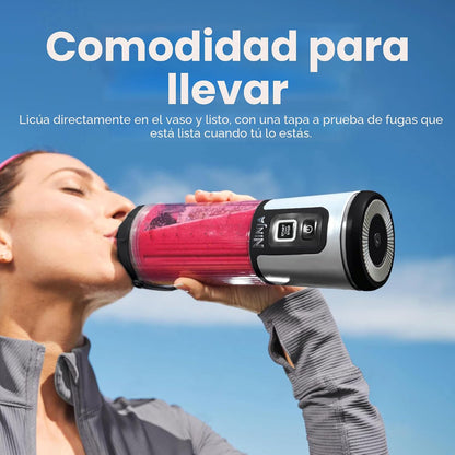 Licuadora portátil Ninja Blast, inalámbrica, recipiente de 18 oz, r...