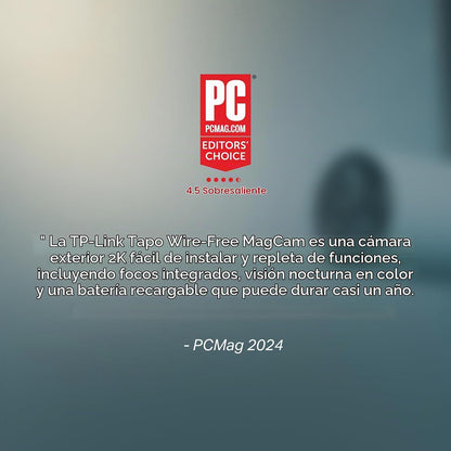 Tapo MagCam 2K+ Cámara de seguridad inalámbrica para exteriores, ba...