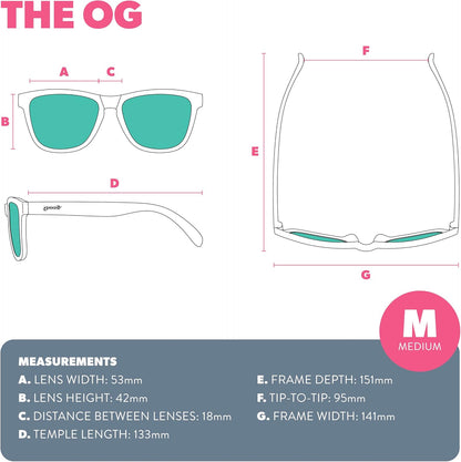 Goodr OG Gafas de sol polarizadas para mujeres y hombres | Ajuste m...