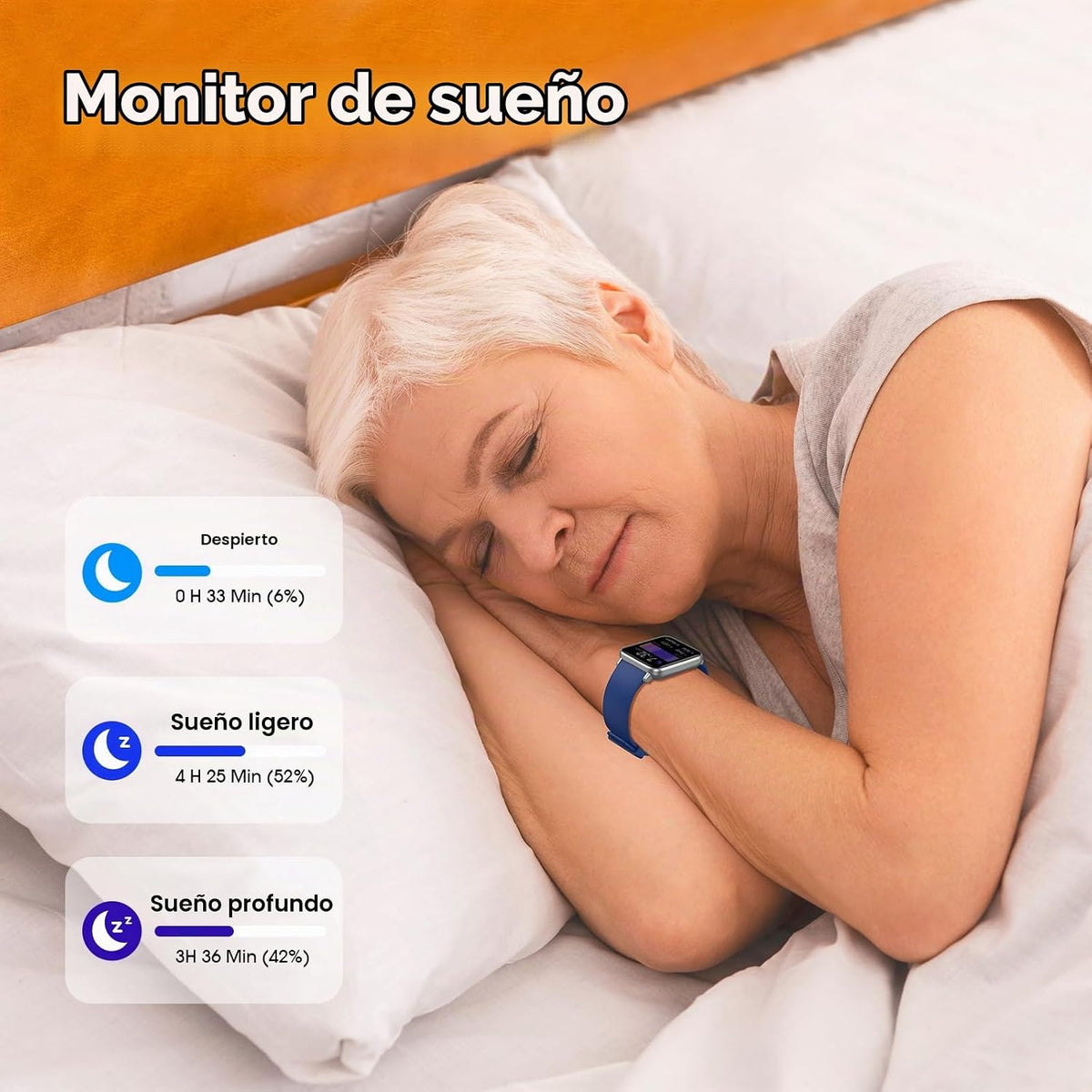 Reloj podómetro apto para personas mayores sin aplicación, no requi...