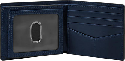 Fossil Derrick - Cartera de piel con bloqueo RFID, plegable con ide...