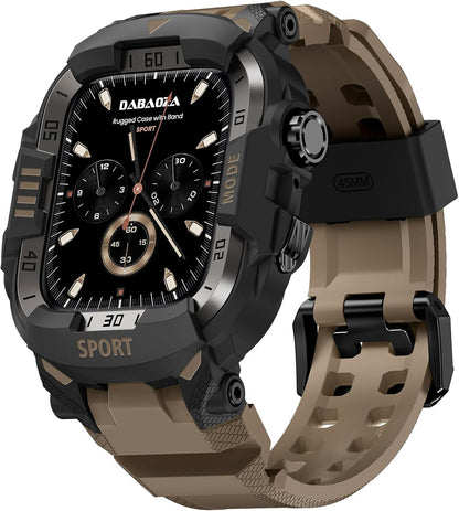 DABAOZA Funda resistente con correa compatible con Apple Watch de 1...