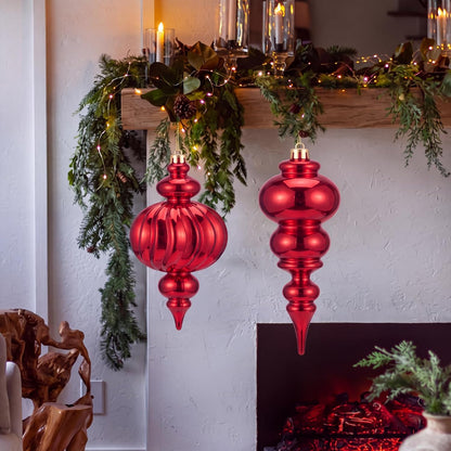 4 adornos grandes de Navidad para porche de 10.3 pulgadas, decoraci...