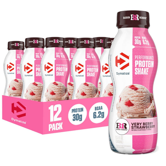 Dymatize x Baskin Robbins, batido de proteínas de rendimiento, fres...