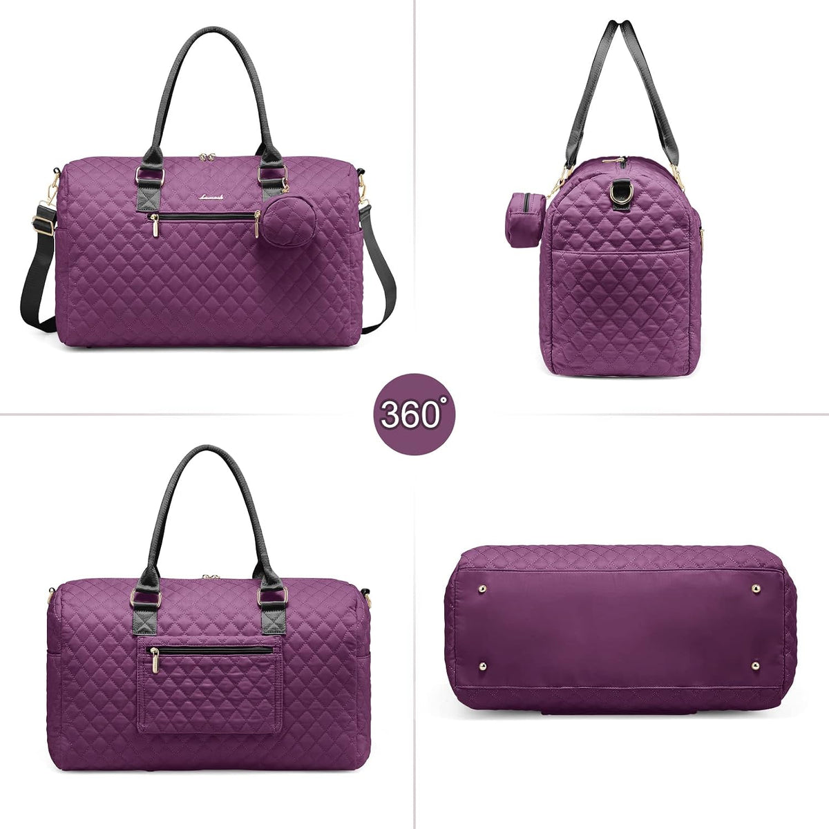 LOVEVOOK Bolsa de pañales con funda para chupete y cambiador, bolsa...