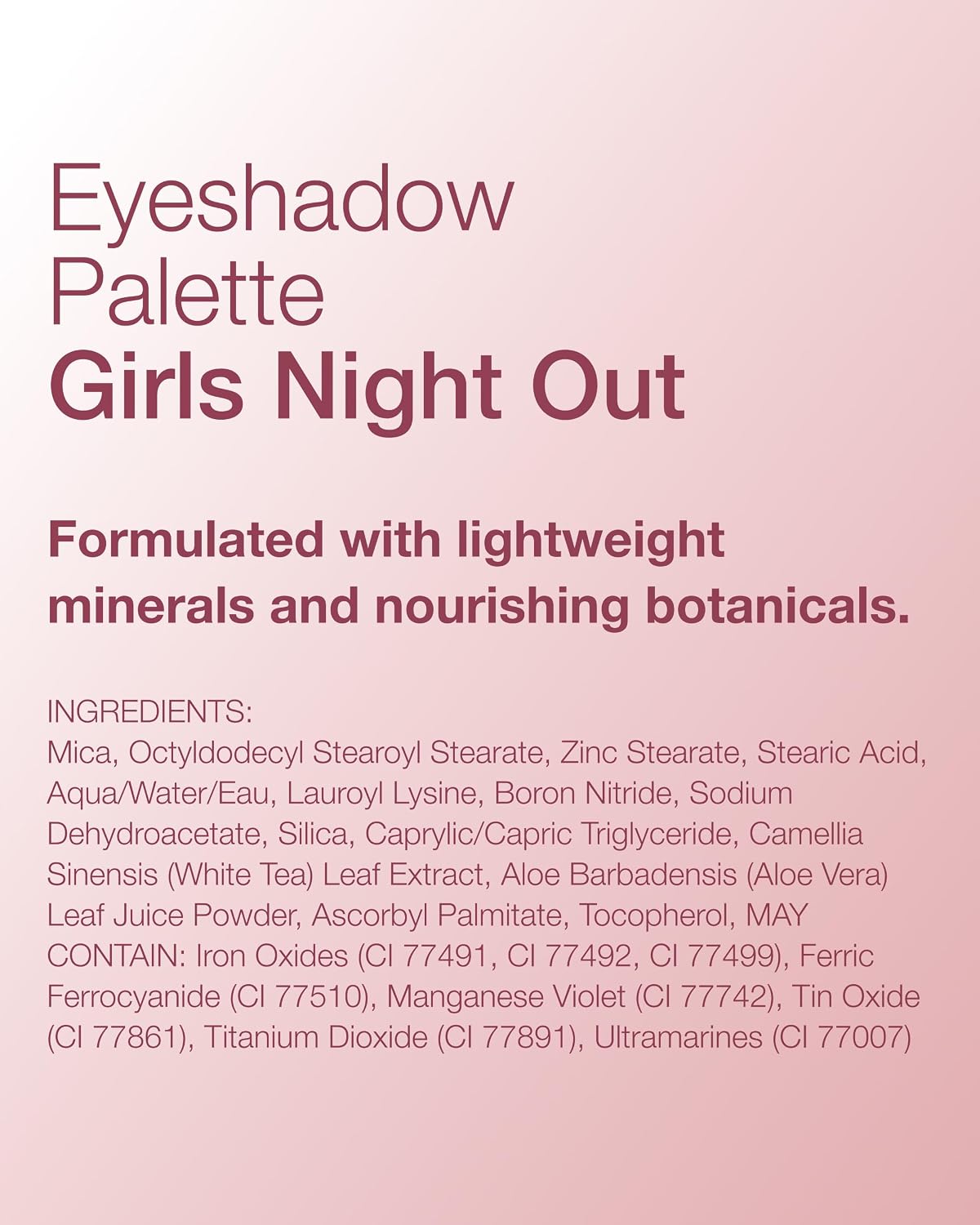 Mineral Fusion Paleta de sombras de ojos (Girls Night Out) | Cuatro...