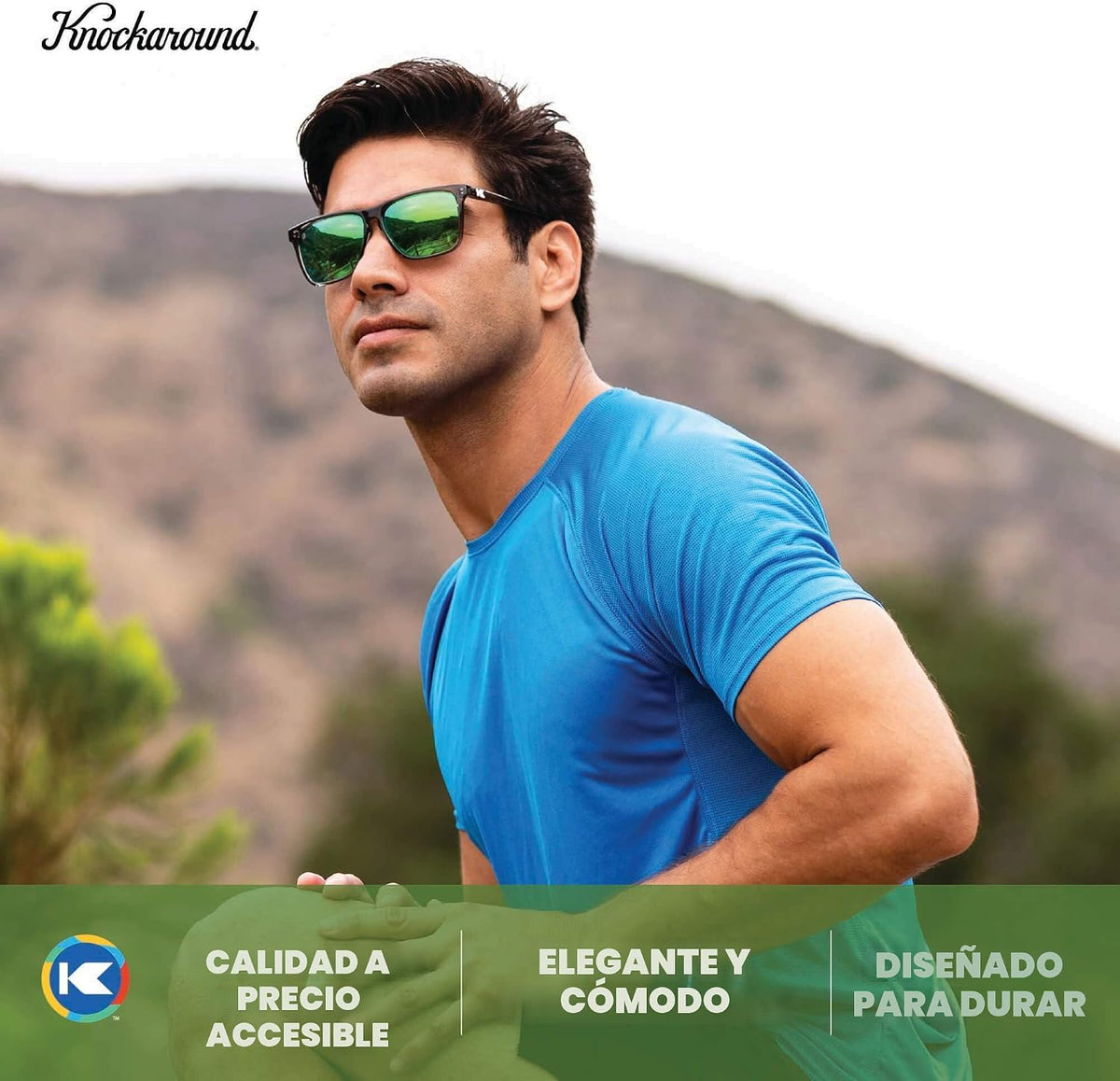 Knockaround Gafas de sol polarizadas cuadradas para hombres y mujer...