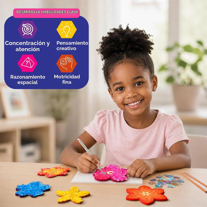 Skillmatics Poke-in Art - Ramo de flores, kit de manualidades de ma...