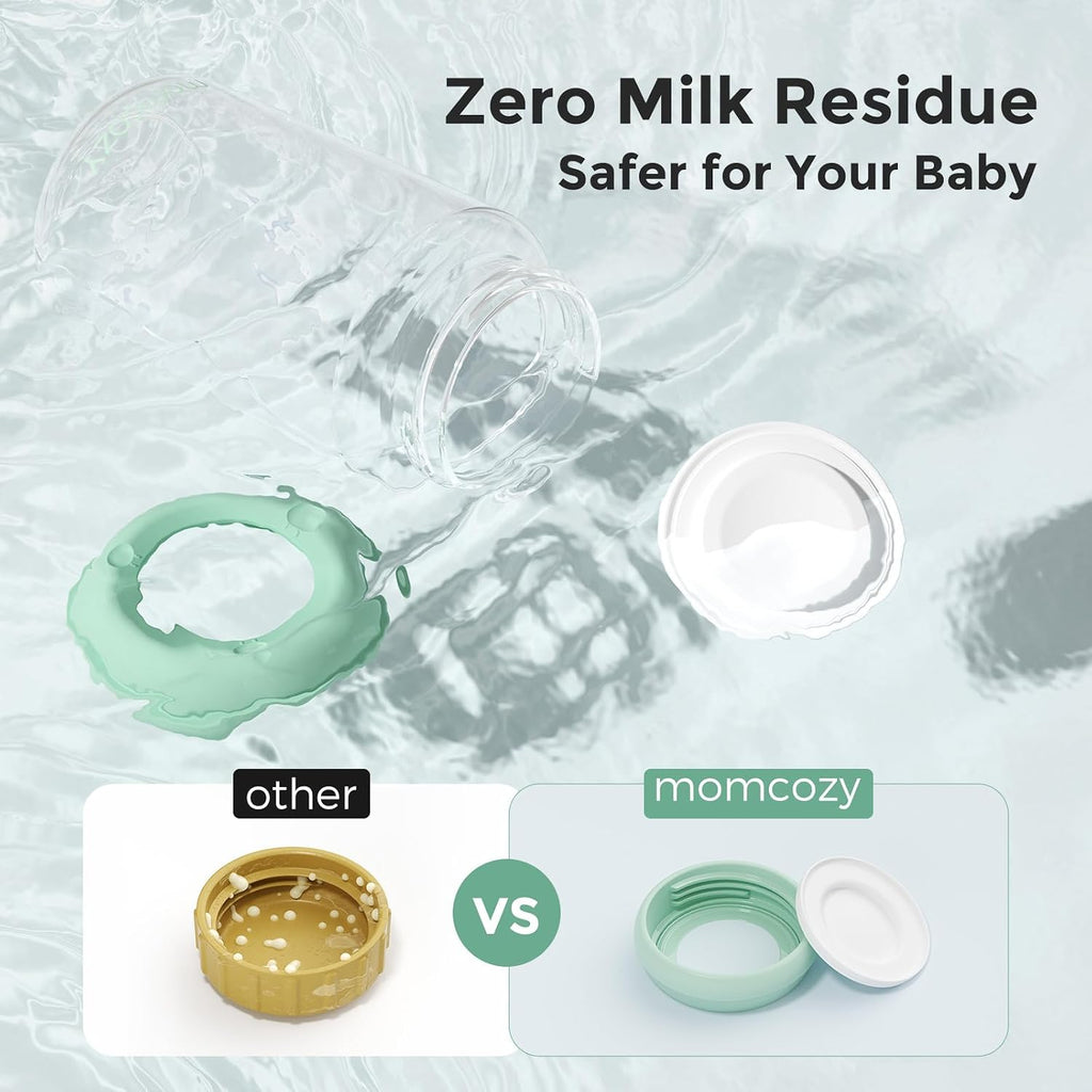 Momcozy Biberones naturales, cuello ancho, recipiente para leche ma...