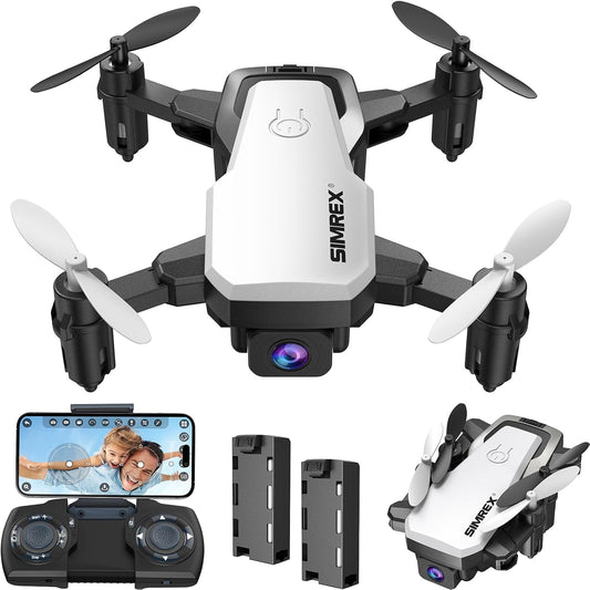 SIMREX Mini dron para niños principiantes: cuadricóptero RC plegabl...