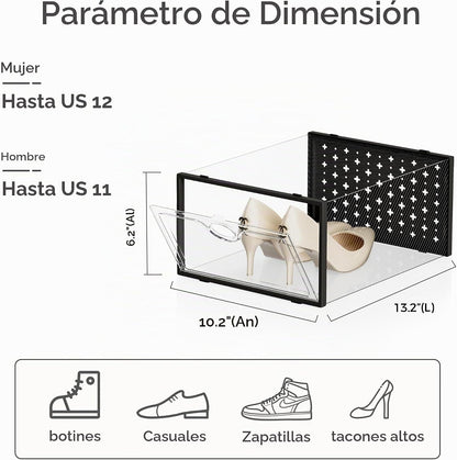 Pinkpum Paquete de 12 cajas de almacenamiento de zapatos grandes |...