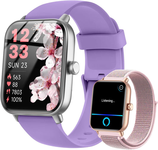 Reloj inteligente para mujeres\/hombres, llamadas Bluetooth, Alexa...