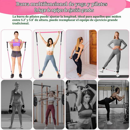 Kit de barra de pilates Bbtops con bandas de resistencia, barra de...