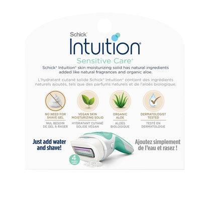 INTUITION Schick - Recambio de cuchillas de afeitar para piel sensi...