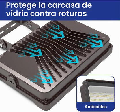 HYPERLITE - Reflector LED de 200 W 24000 lm 5000 K Luz diurna IP65...