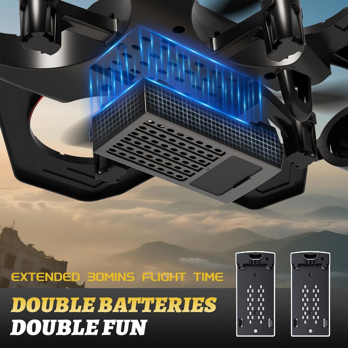 4DRC Aviones RC con control remoto para niños, aviones de control r...