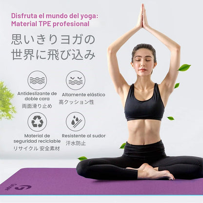 Gruper Esterilla de yoga antideslizante y ecológica con correa de |...