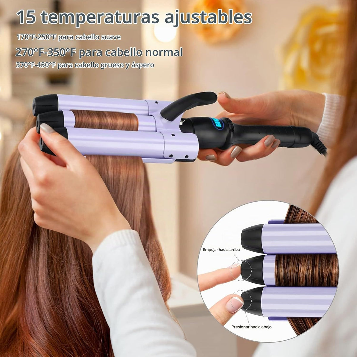 Aima Beauty Plancha rizadora de ondas de sirena de 32 mm (1.25"...