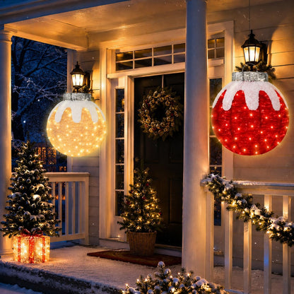 Adornos de Navidad para exteriores, decoración de bolas navideñas e...