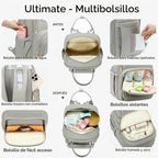 AIJIEKE Mochila para pañales, Mochila para pañales multifuncional g...