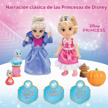Disney Princess Cenicienta y Hada Madrina Juego de 8 piezas de muñe...