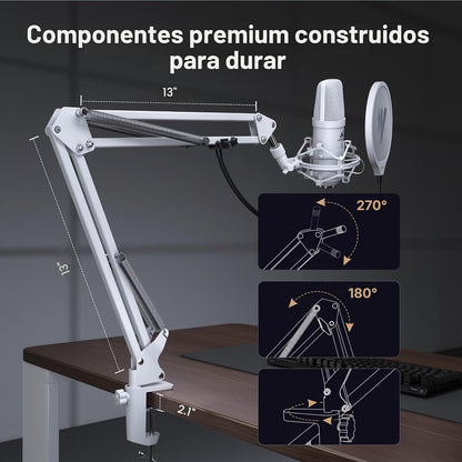 MAONO AU-A04H Kit de micrófono USB con auriculares para PC, podcast...