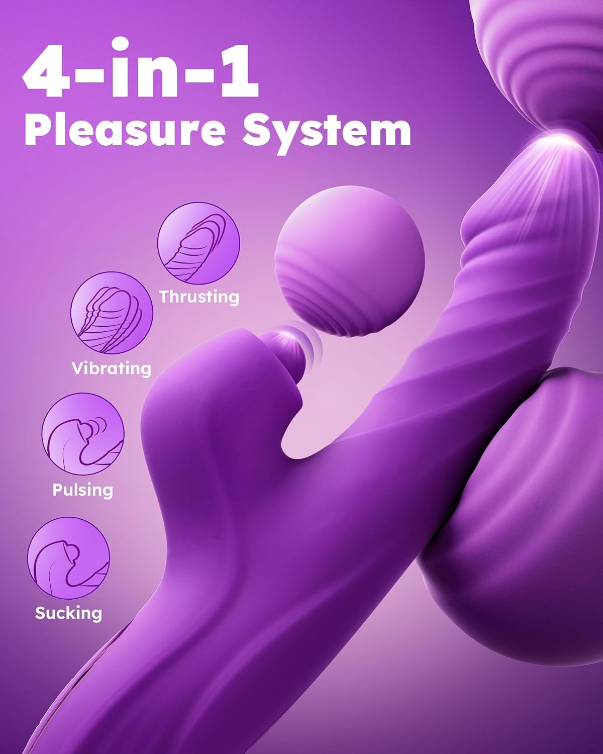 Toendi Thrusting Consolador Conejo Vibrador para Mujeres, Vibradore...