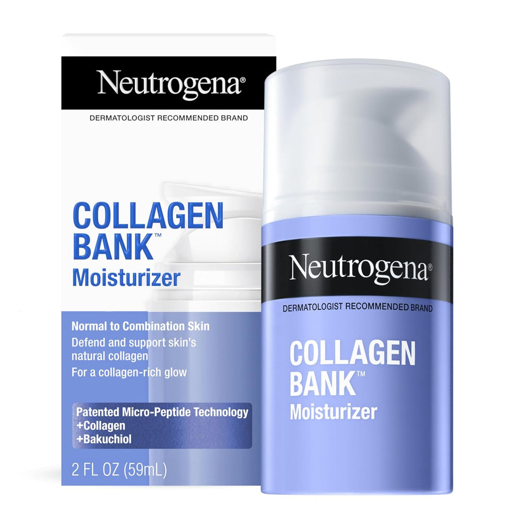 Humectante facial Neutrogena Collagen Bank + limpiador de prueba, p...