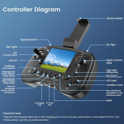 AVIALOGIC Mini dron con cámara y pantalla LCD para niños y adultos,...