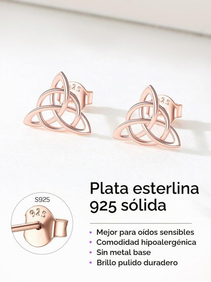 ChicSilver Pendientes celtas para mujer de plata de ley hipoalergén...