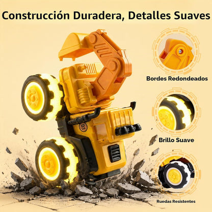 hahaland Paquete de 3 juguetes de camión de construcción monstruo L...