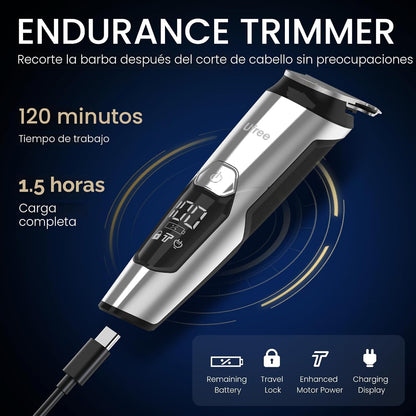 Ufree Recortadora de barba 3 en 1 para hombres, afeitadora eléctric...
