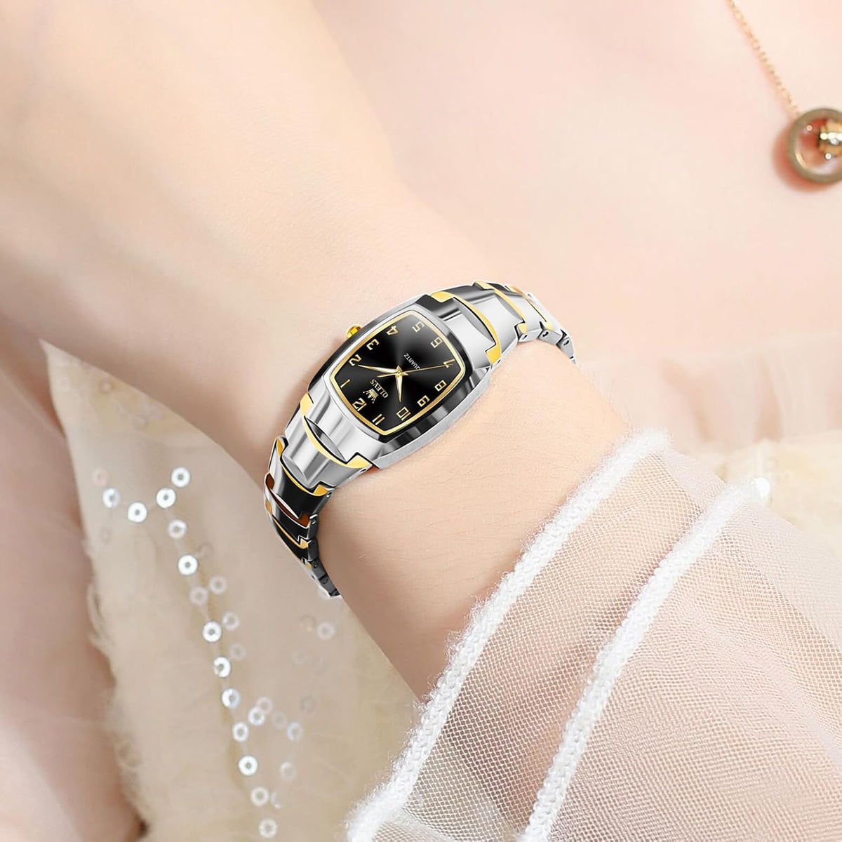 OLEVS Reloj Mujer Lujo Acero Inoxidable Pequeño Vestido de Muñeca I...