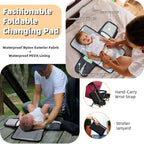 ROSEGIN Mochila para pañales con cambiador, funda para chupete, bol...